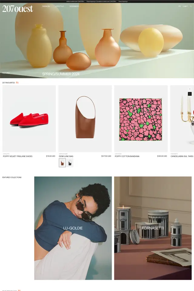 207 Ouest landing page