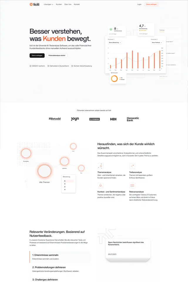 Licili landing page