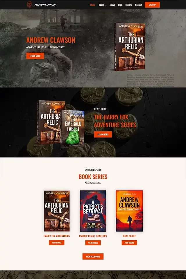 Andrew Clawson landing page