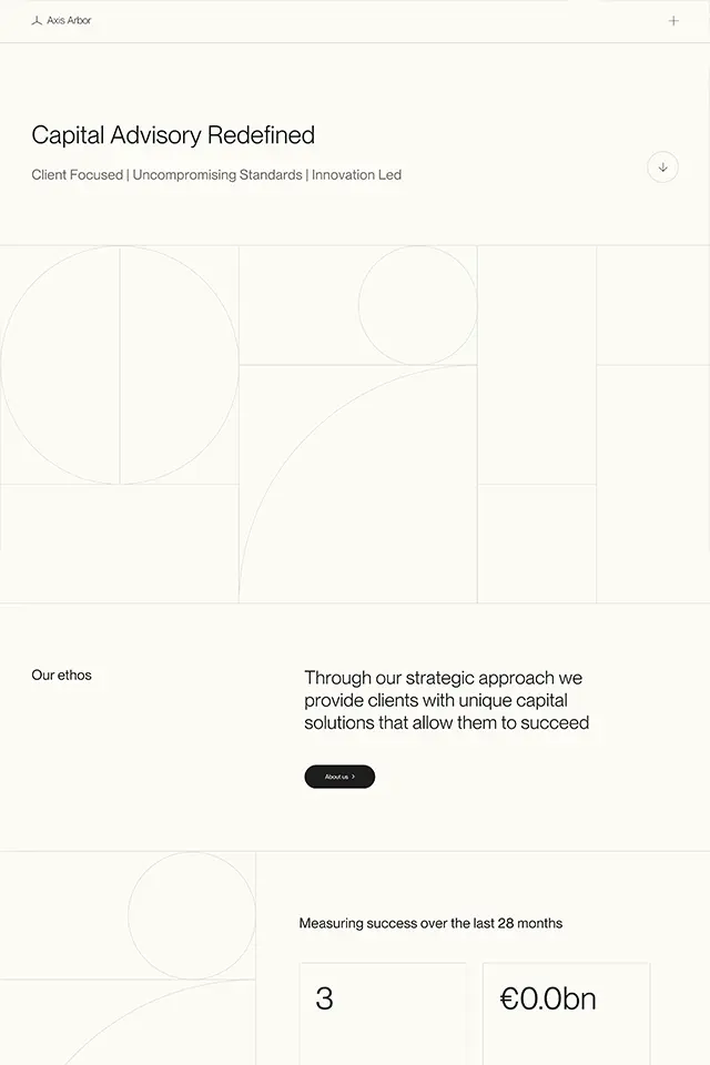 Axis Arbor landing page