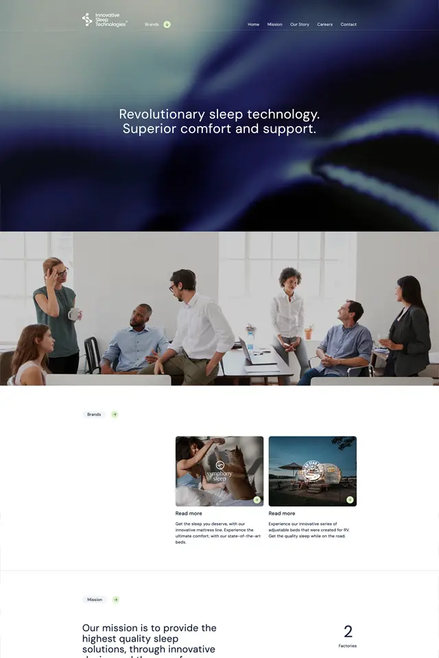 Innovative Sleep Technologies landing page