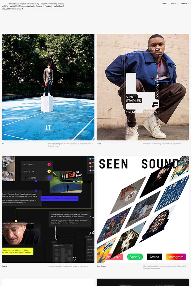 David Reid landing page