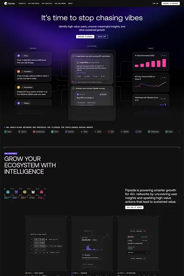 Flipside landing page