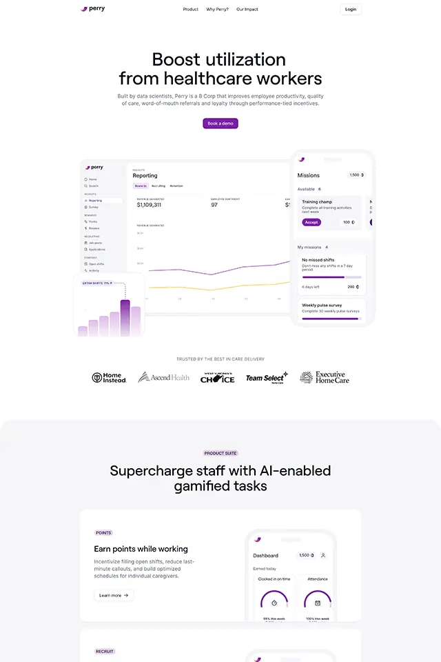 Perry landing page