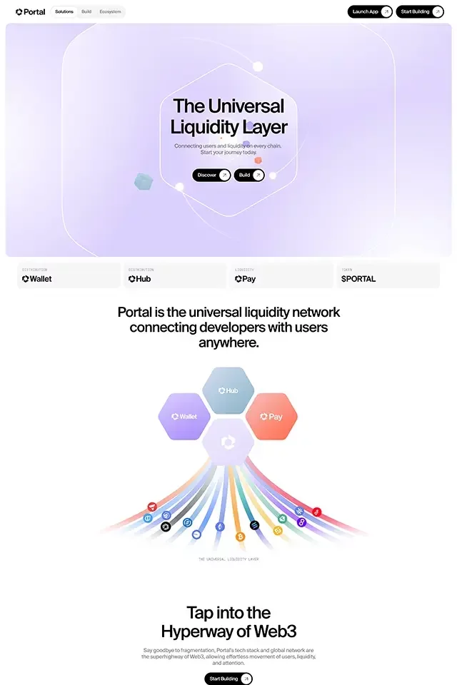 Portal landing page