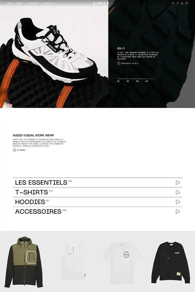 AVNIER website design