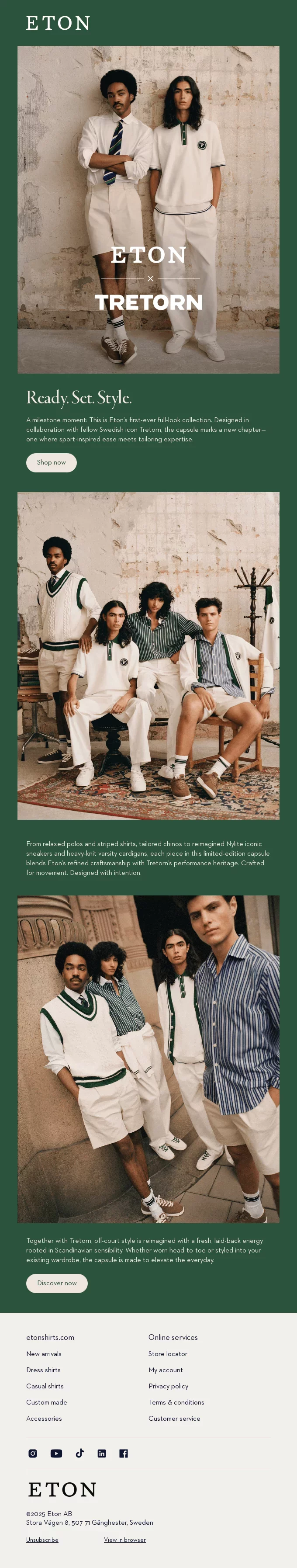 Newsletter Email Example Made by Eton for E-commerce