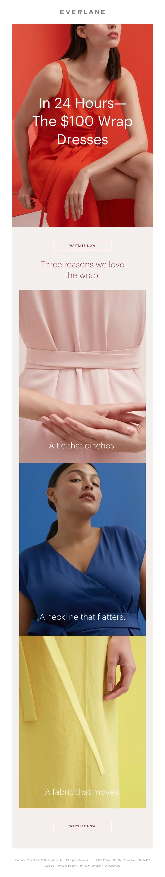 Newsletter Email Example Made by Everlane for E-commerce