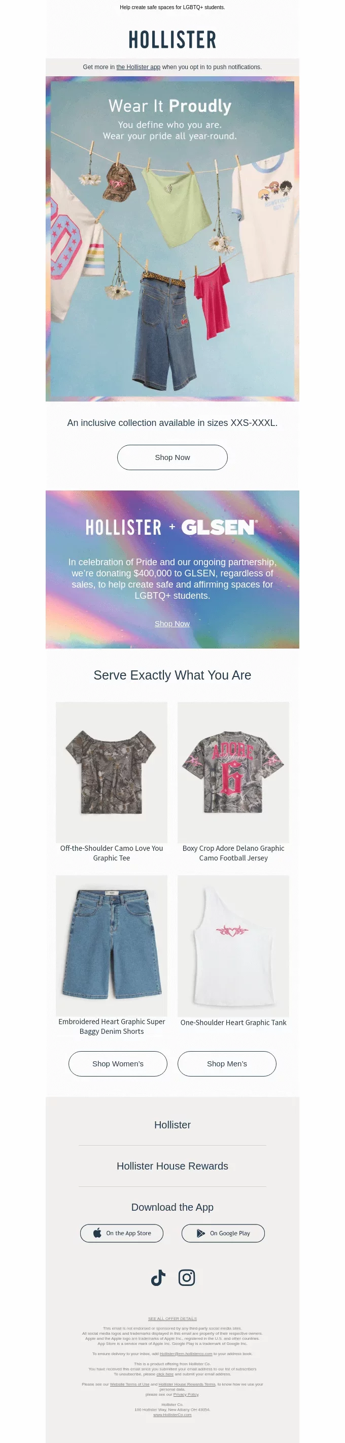 Newsletter Email Example Made by Hollister Co. for Fashion