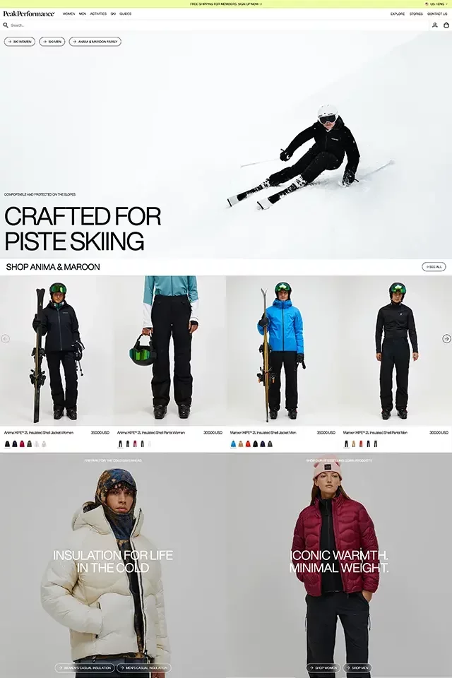 Peak Performance website design