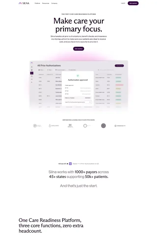  landing page