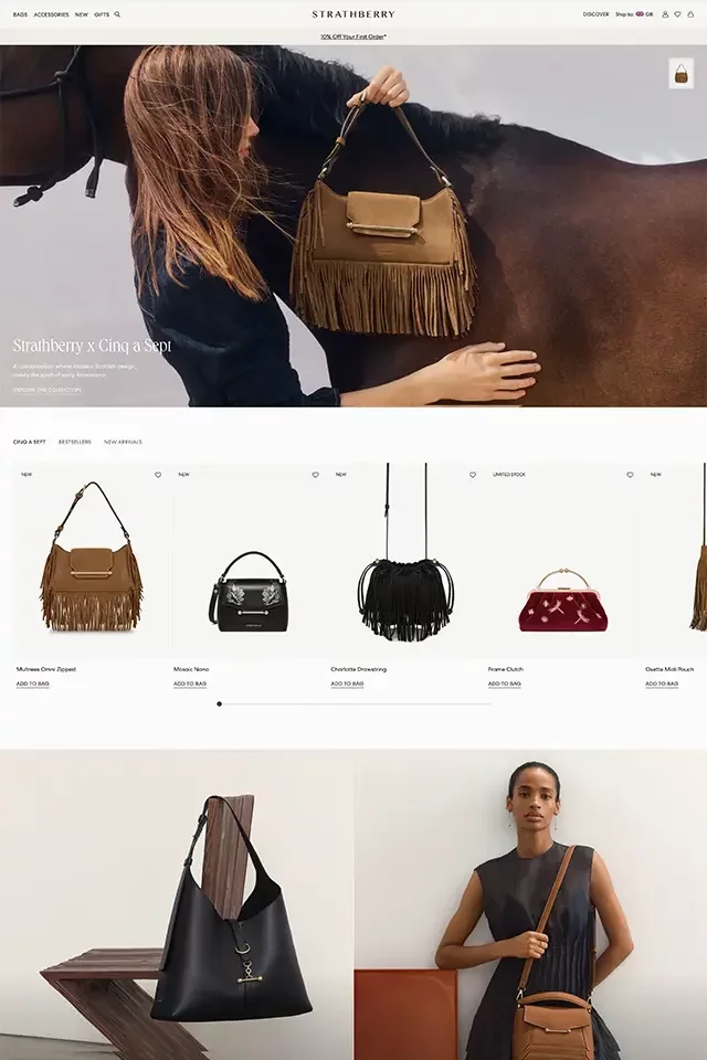 Strathberry website design