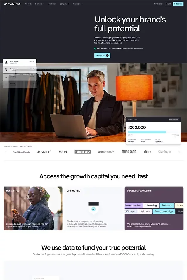  landing page