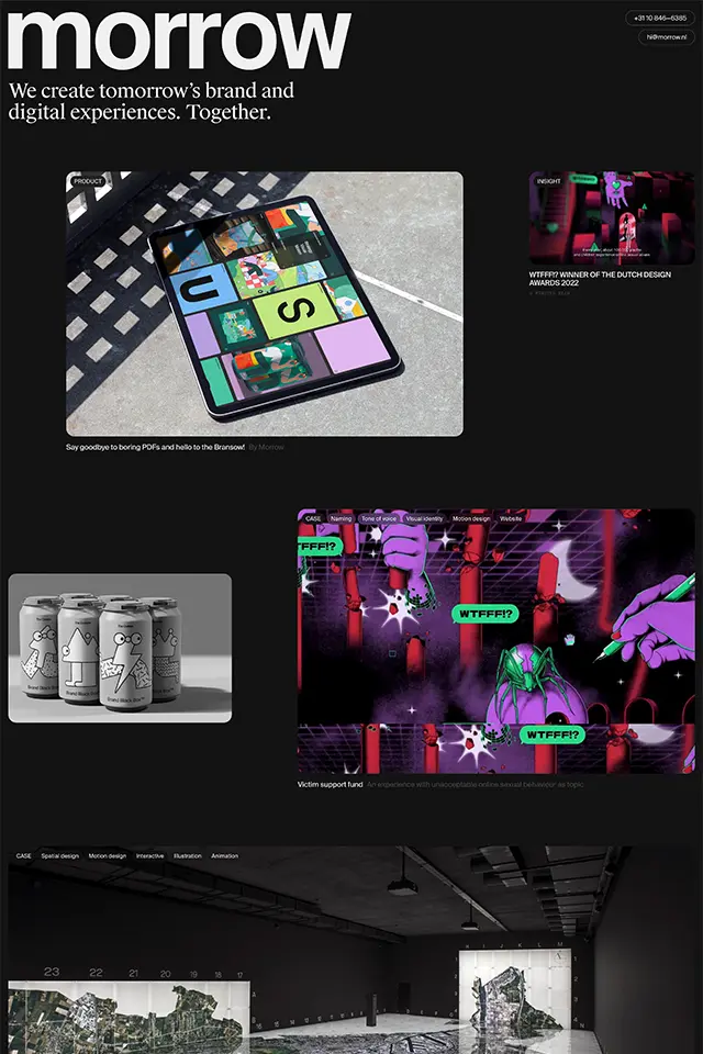 Morrow landing page