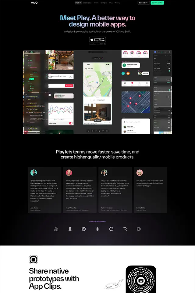 Play landing page