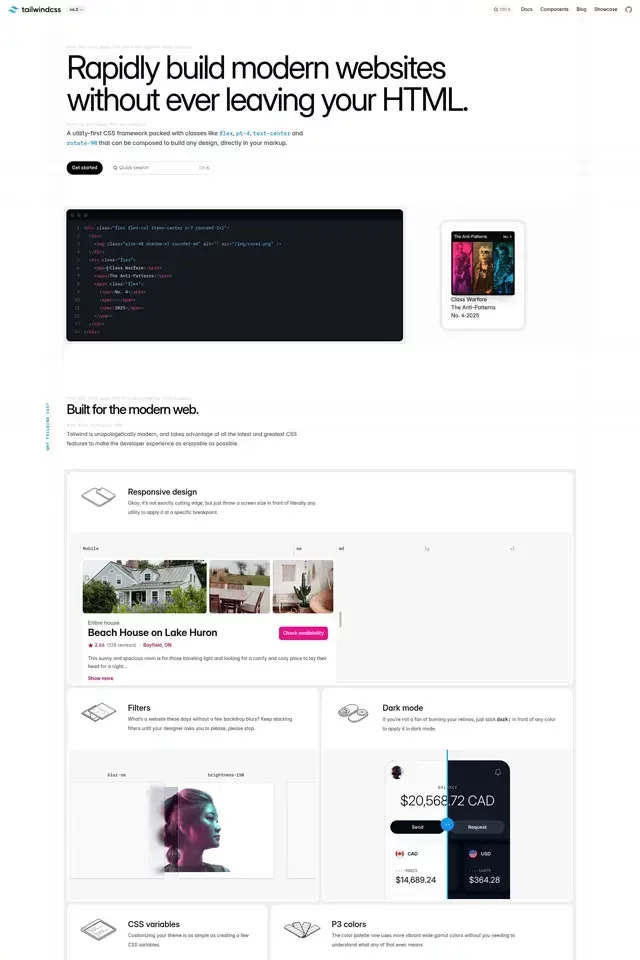 Tailwind CSS landing page