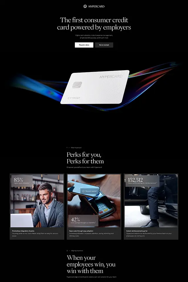 Hypercard landing page