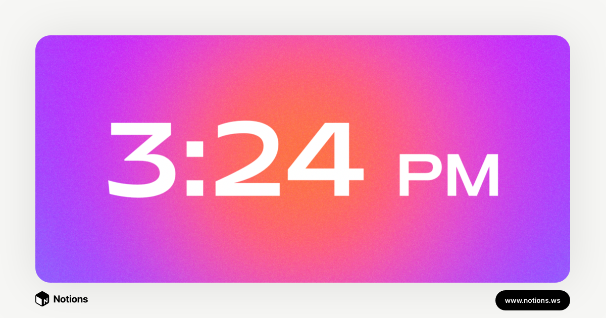 Apption - Embed Notion FlipClock Widget