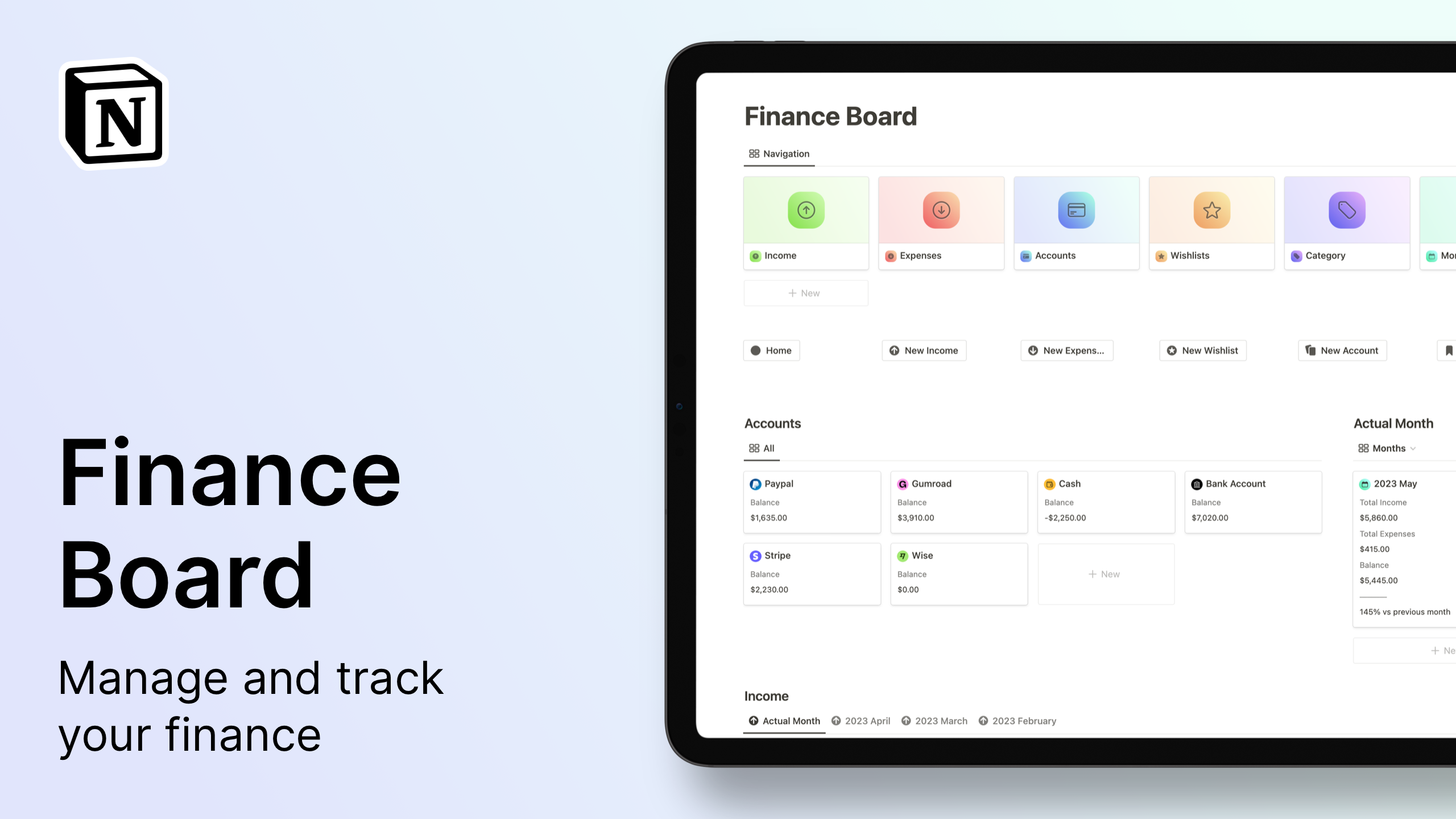 Notion Ultimate Finance Board by Solt Wagnernull