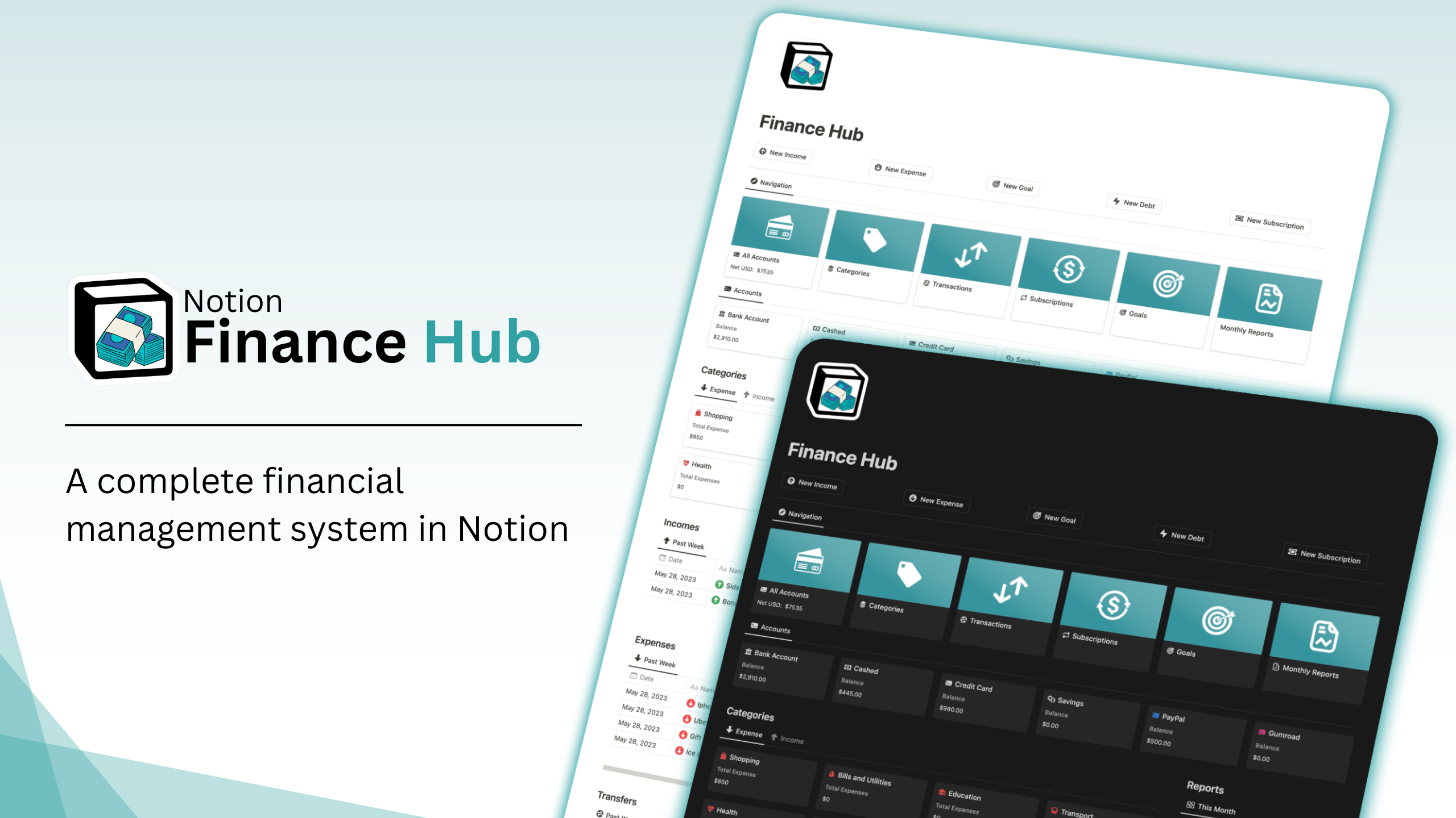 Finance Hub by Hashim | Notion4Management