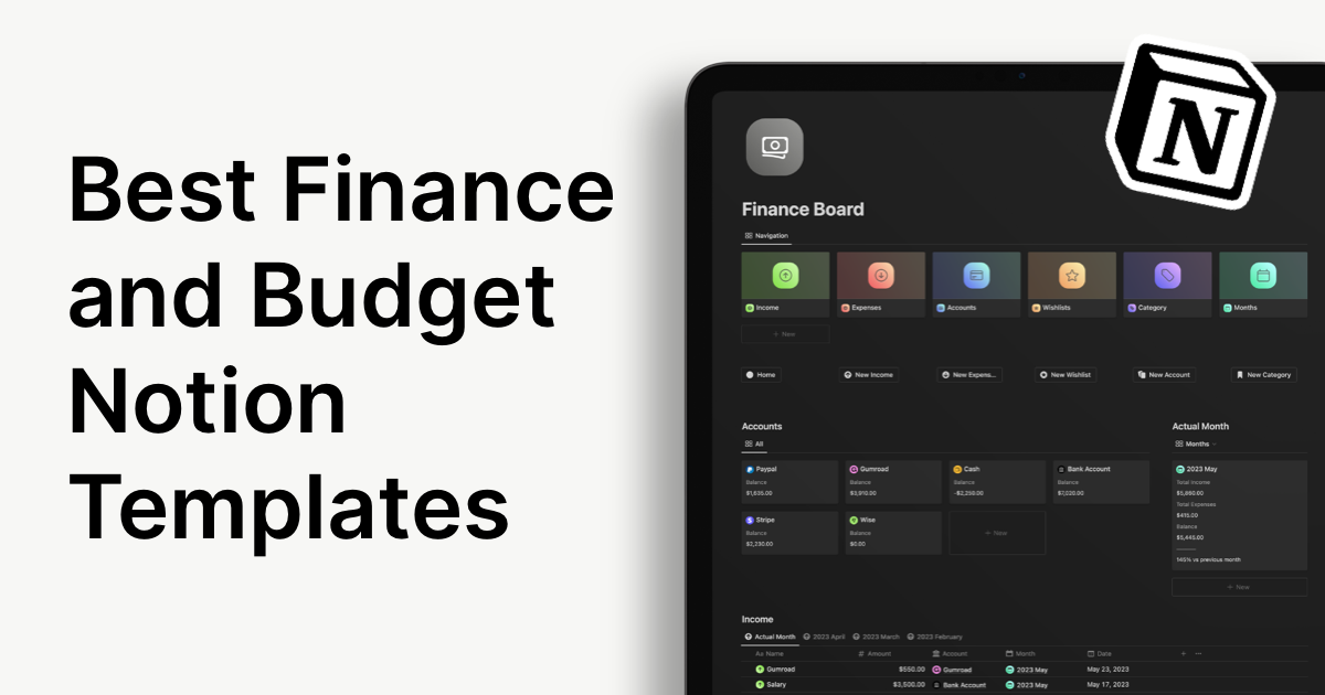 10 Best Finance and Budget Notion Templates in 2024