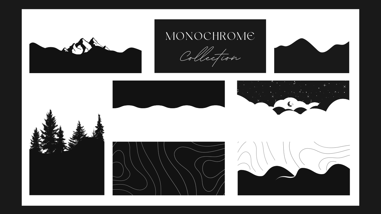 Monochrome cover collection for notion