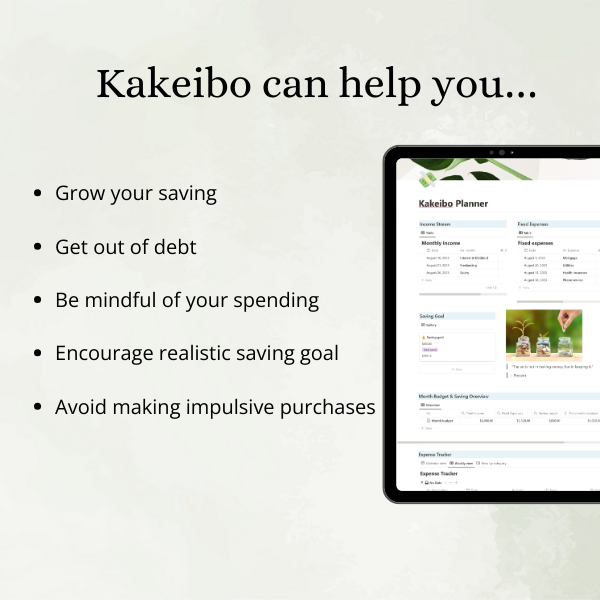 Digital Kakeibo Kakebo Simple Budgeting Monthly Planner Template. Expense  Tracker. Personal Finance Planner 