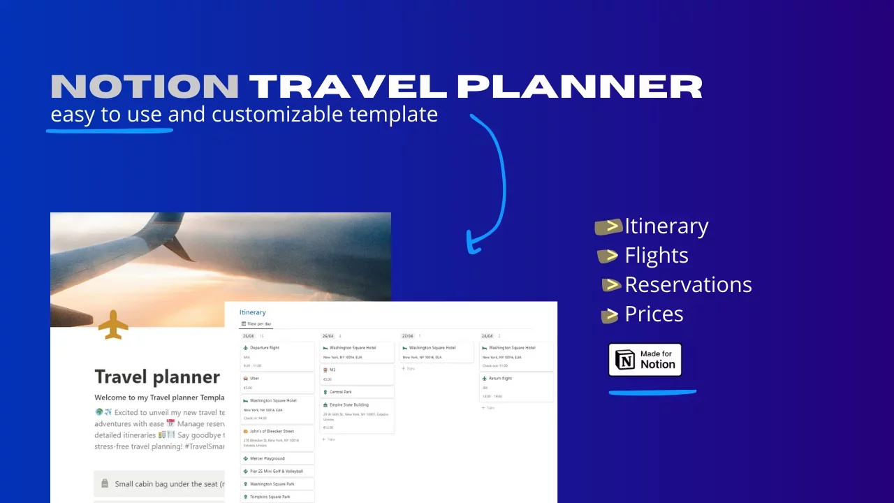 Notion Travel Planner