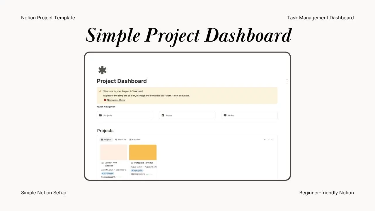Simple Project Dashboard