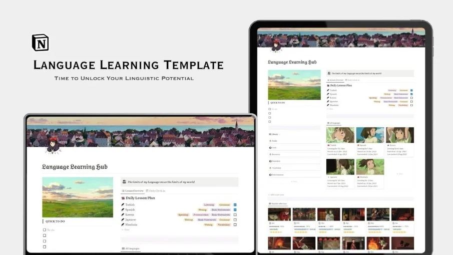 Notion Language Learning Template