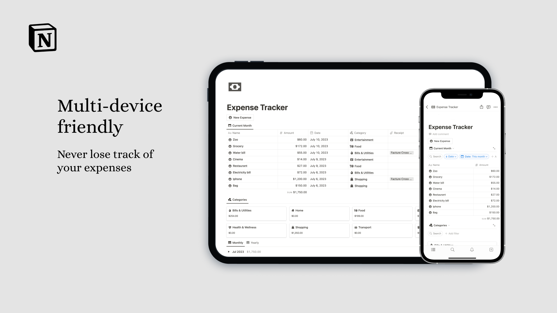 Notion Expense Tracker