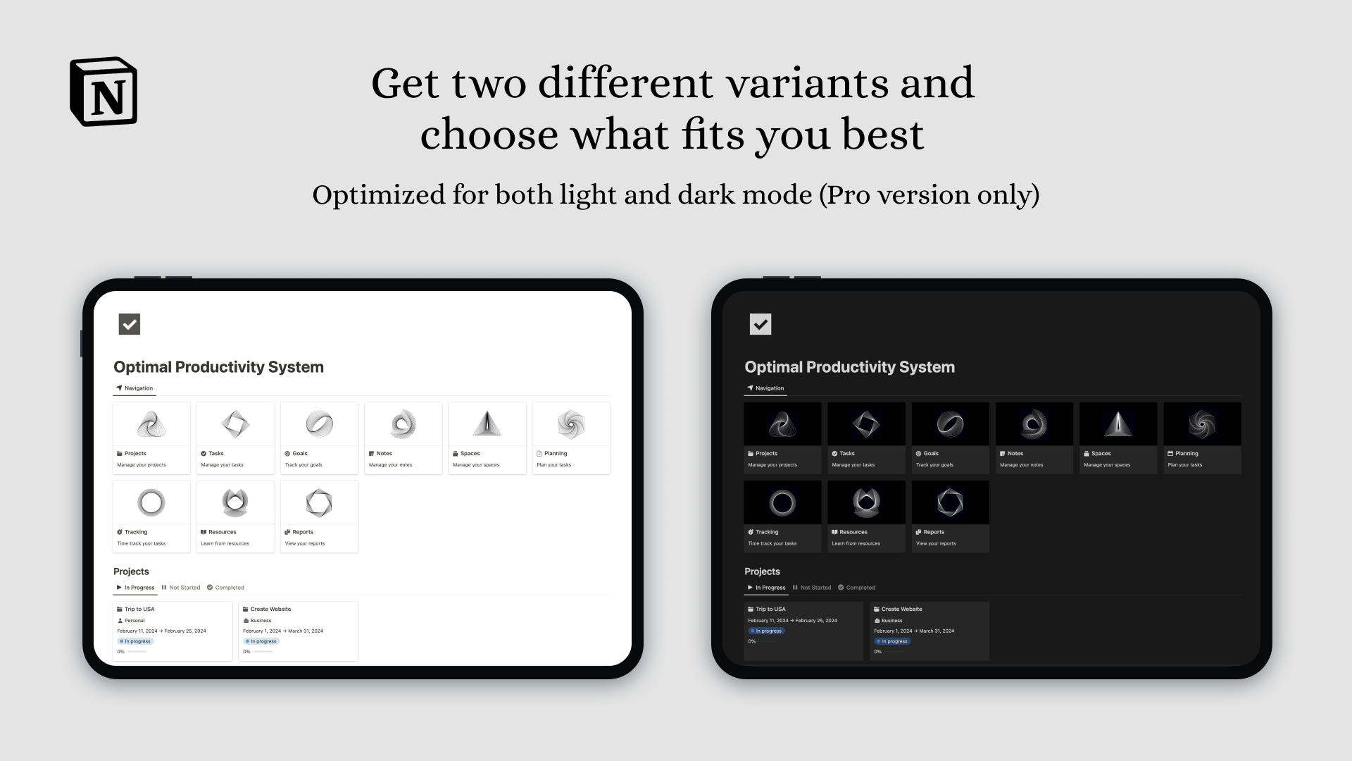 Notion Optimal Productivity System