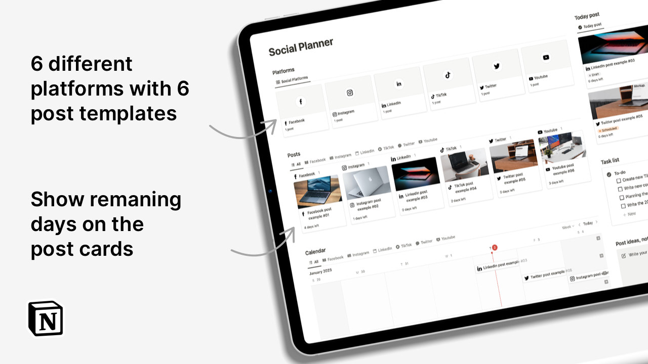 Notion Social Content Planner