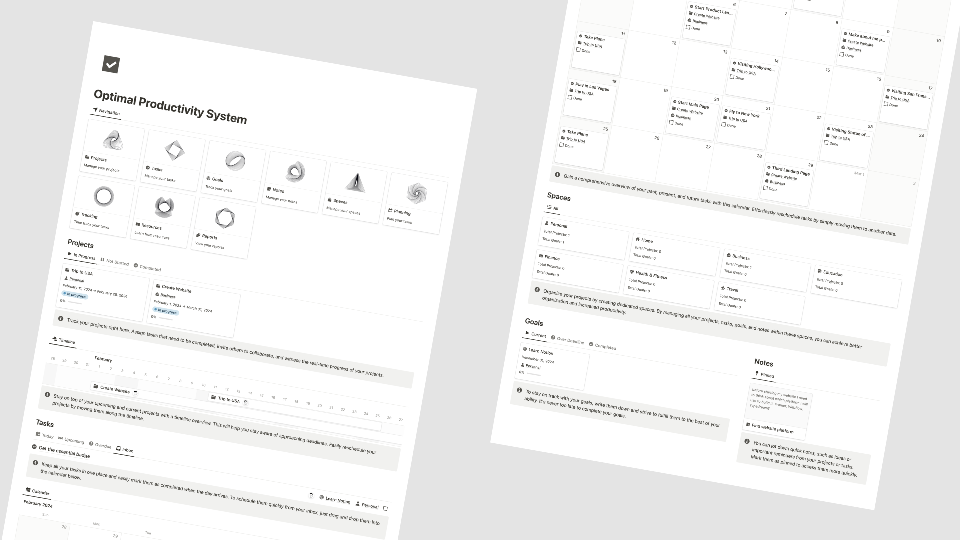 Notion Optimal Productivity System