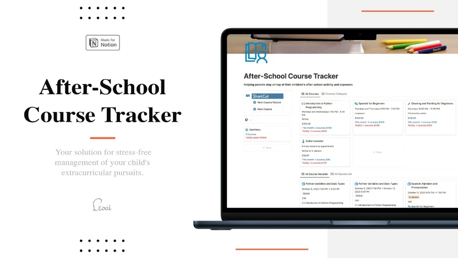 After-School Courses Tracker