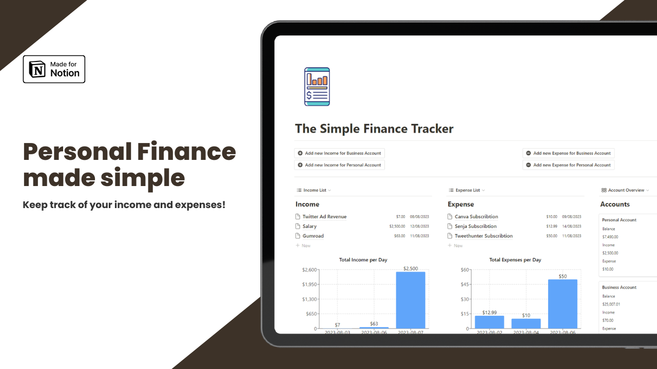 The Simple Finance Tracker