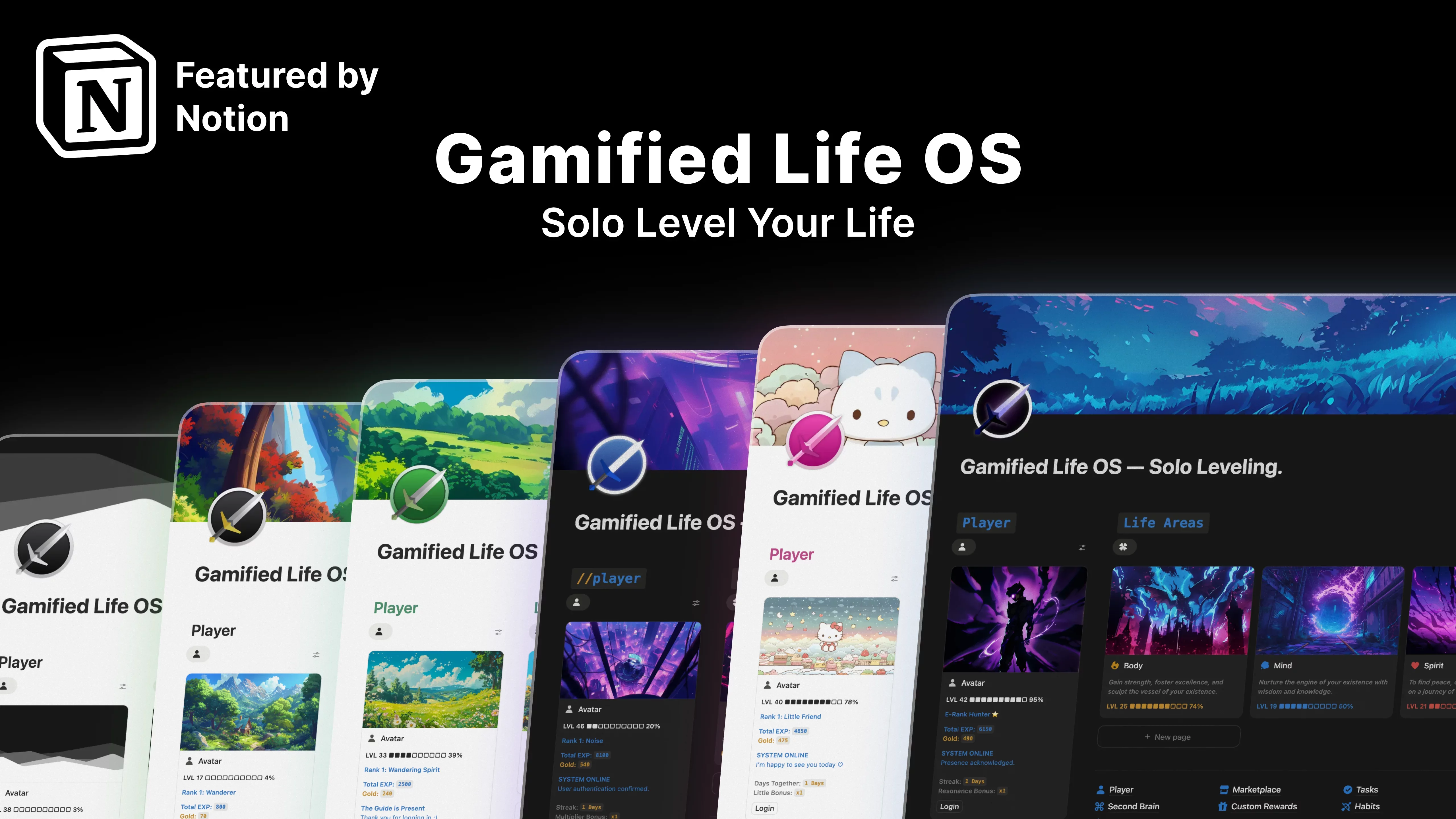 Gamified Life OS | Sistema de gamificación | Notion Featured