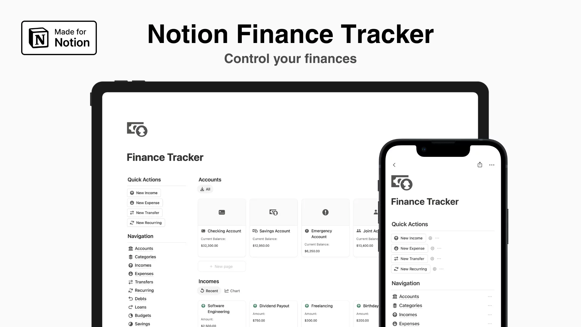 Notion Finance Tracker
