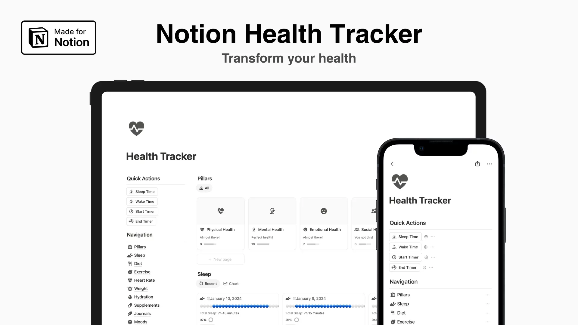 Notion Health Tracker