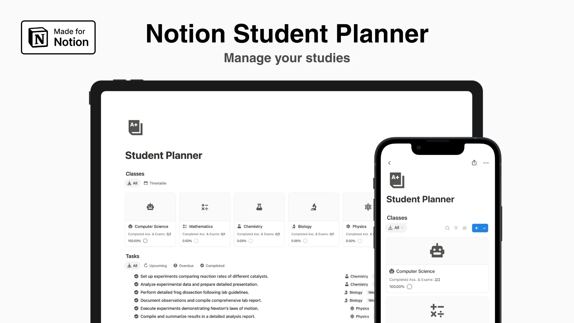 Notion Student Planner