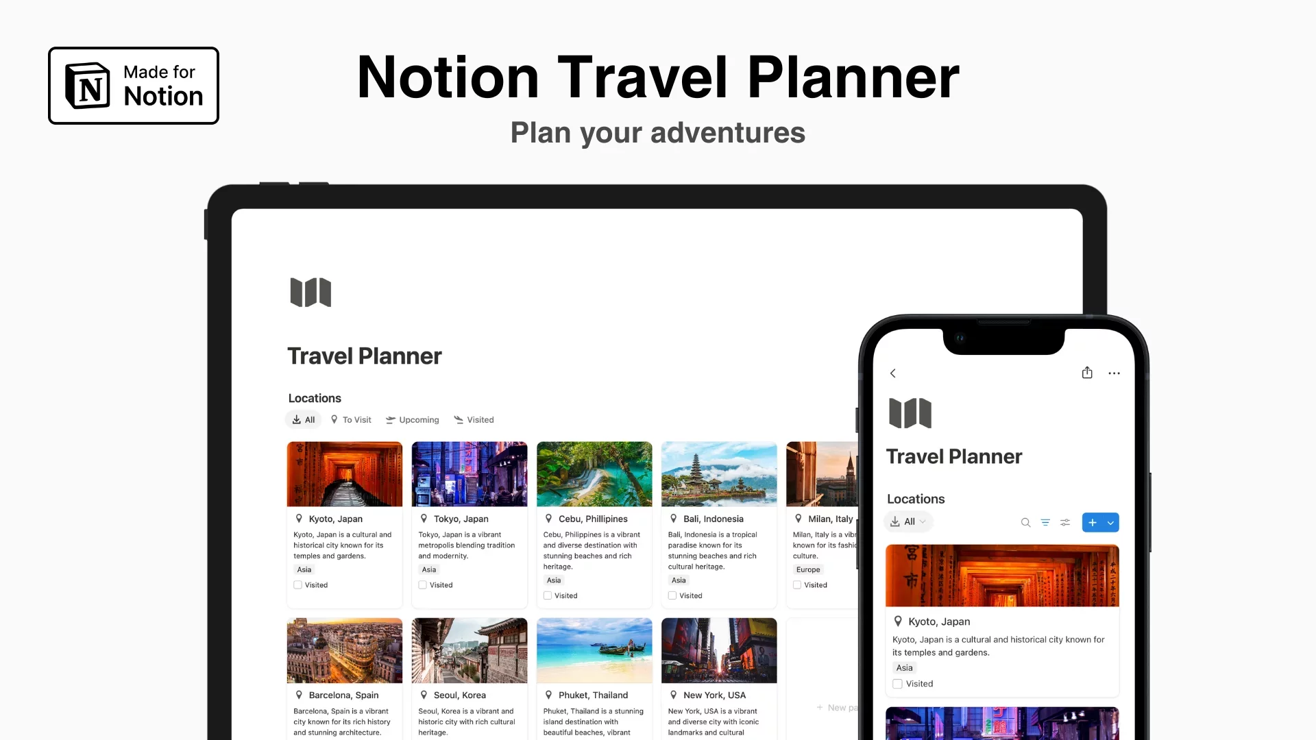 Notion Travel Planner