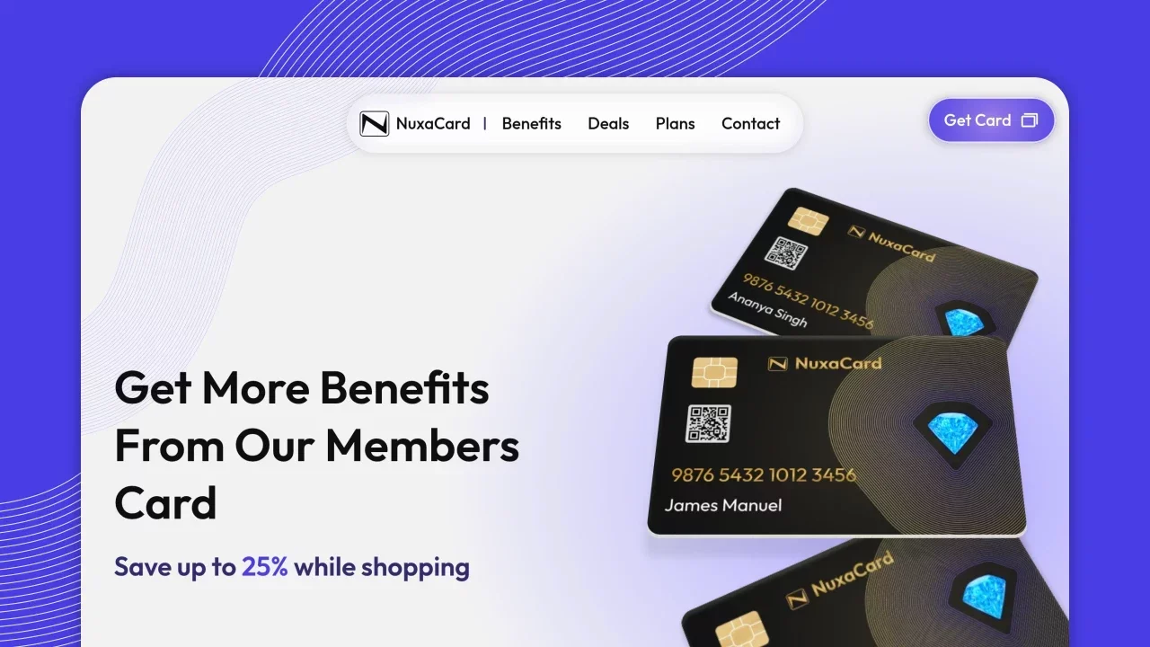 NuxaCard - Membership Card Template