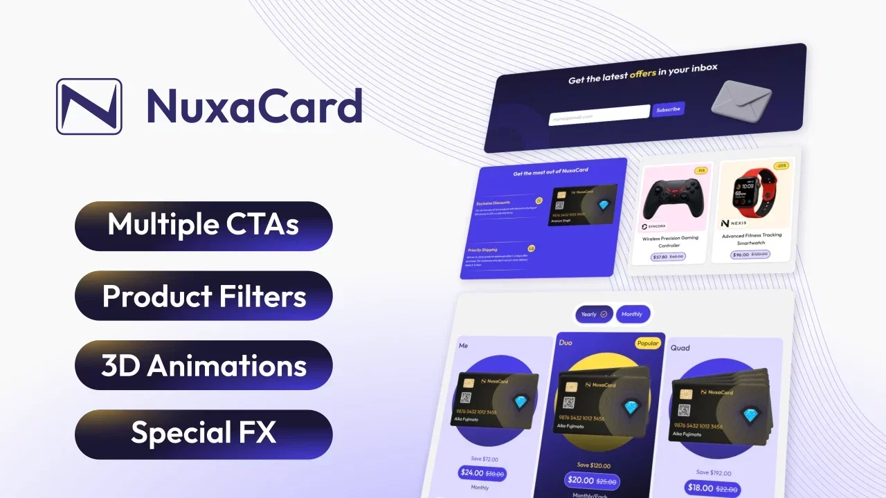 NuxaCard - Membership Card Template