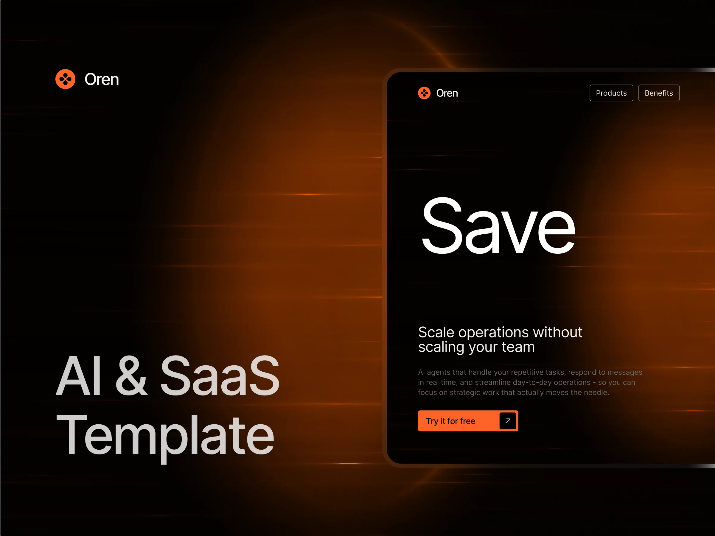 Oren – template for AI Startups