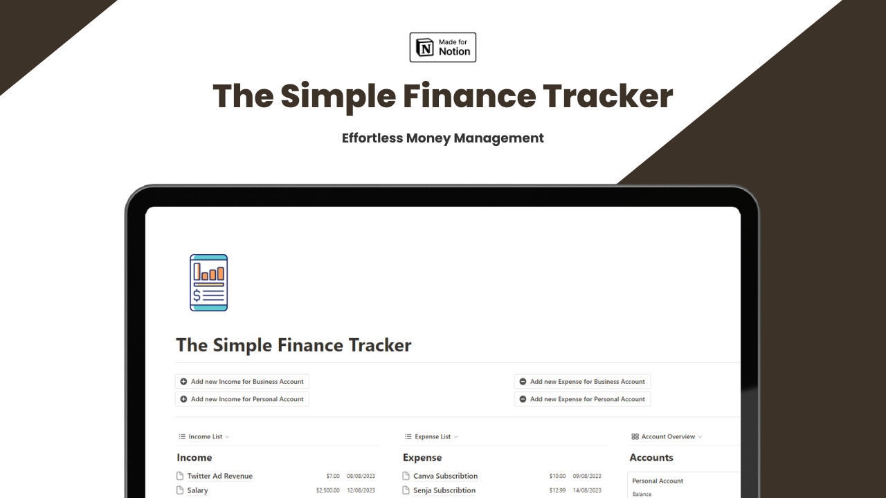 The Simple Finance Tracker