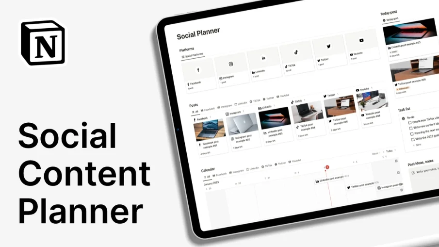 Notion Social Content Planner