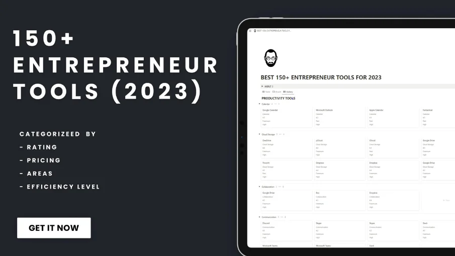 Las 150 mejores herramientas para emprendedores de 2023