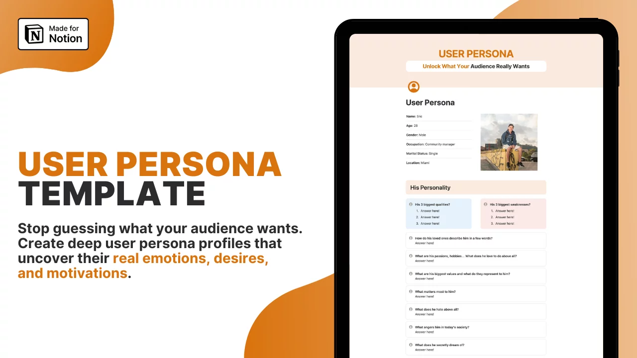 User Persona Notion Template
