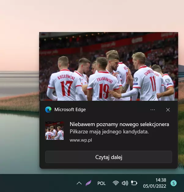 windows 11 edge web push notyfikacja