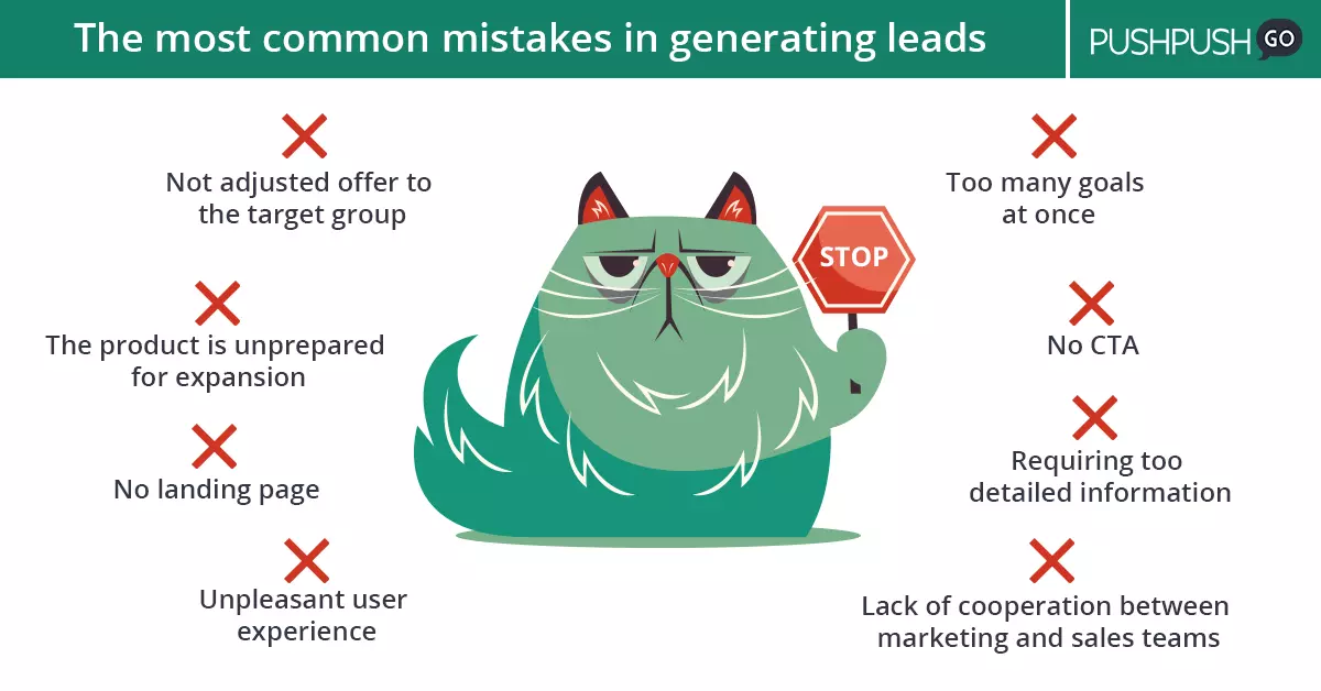 the most common mistakes in generating- eads